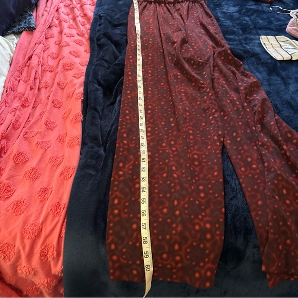 Alice + Olivia Leiby Red 3/4 Sleeves Wide Leg Jumpsuit Pants Size L - Picture 12 of 13